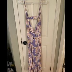 Long button up dress open back